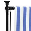 vidaXL Estore de rolo para exterior 100x270cm tecido/a&ccedil;o azul e branco
