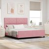 vidaXL Cama Box com cabeceira Rosa 180 x 200 cm Veludo