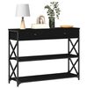 vidaXL Mesa de Console com gaveta Carvalho preto 100 x 28 x 75 cm