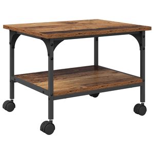 vidaXL Suporte para Impressora Madeira Antiga 50 x 40 x 38 cm