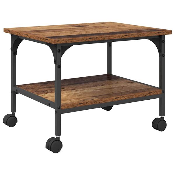 vidaXL Suporte para Impressora Madeira Antiga 50 x 40 x 38 cm