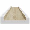 vidaXL Prateleiras de parede 2 pcs 100x9x3 cm branco e carvalho sonoma