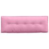 vidaXL Travesseiro para Costas Rosa 140 x 19 x 50 cm tecido