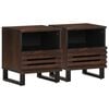 vidaXL Mesas de cabeceira 2 pcs 40x34x46 cm madeira mangueira maci&ccedil;a