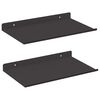 vidaXL Prateleira Flutuante 2 pcs Preto 30 x 17,5 x 2,5 cm A&ccedil;o