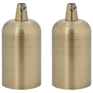 vidaXL Casquilhos de l&acirc;mpadas 2 pcs Bronze E27
