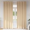 vidaXL Cortinas Blackout com Argolas 2 pcs Creme 225 x 140 cm