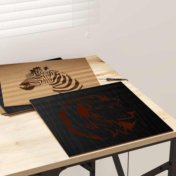 vidaXL Pain&eacute;is de Decora&ccedil;&atilde;o 50 pcs Carvalho Preto 30 x 30 x 0,27 cm