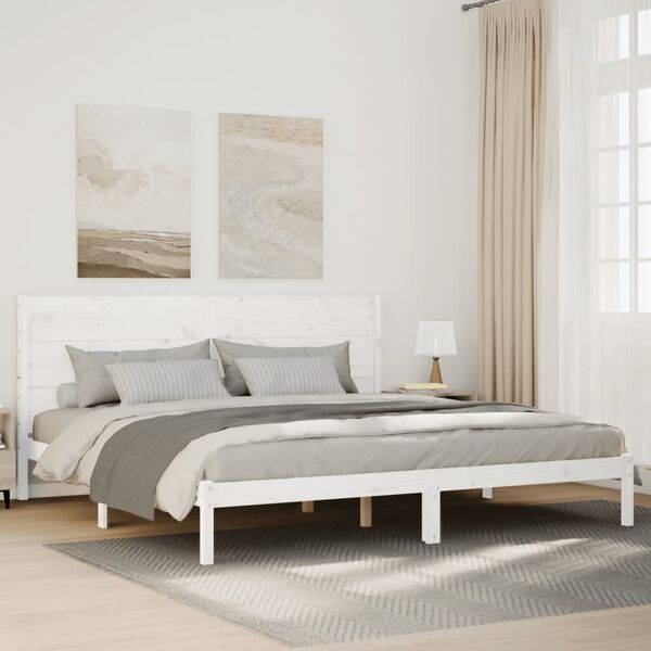 vidaXL Cama extra longa sem colch&atilde;o 180x210 cm madeira maci&ccedil;a