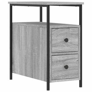 vidaXL Mesa de cabeceira 30x60x60 cm derivados madeira sonoma cinza