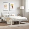 vidaXL Estrutura de cama com cabeceira 140x190 cm metal branco