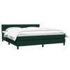 vidaXL Cama com molas colch&atilde;o 200x210 cm veludo verde-escuro