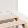 vidaXL Cama sem colchão 135x190 cm madeira de pinho maciça branco