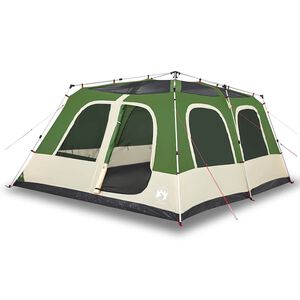 vidaXL Tenda familiar c&uacute;pula para 10 pessoas liberta&ccedil;&atilde;o r&aacute;pida verde