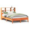 vidaXL Cama c/ estante sem colch&atilde;o 120x200cm pinho maci&ccedil;o castanho-mel