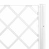 vidaXL Vaso/floreira de jardim c/ treli&ccedil;a 160x40x142 cm PP branco