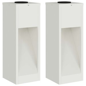 vidaXL Luz Solar LED de Caminho 2 pcs Branco A&ccedil;o Laminado a Frio