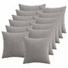 vidaXL Capa almofada 12 pcs HEERLEN Cinzento-claro 45 x 45 cm cord&atilde;o