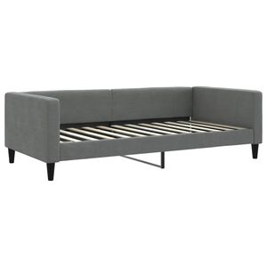 vidaXL Sof&aacute;-cama 100x200 cm tecido cinzento-escuro