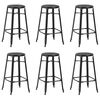 vidaXL Bancos de bar 6 pcs a&ccedil;o preto
