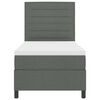 vidaXL Cama Box com colch&atilde;o Cinza Escuro 90 x 200 cm tecido