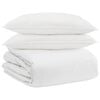 vidaXL Conjunto de Edredom 3 unid. Branco Pena de ganso