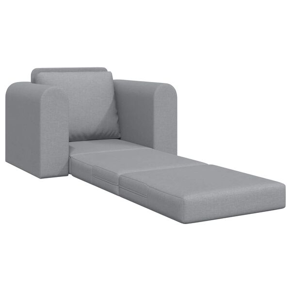 vidaXL Sof&aacute;-Cama Cinzento-claro 98 x 71 x 83 cm tecido