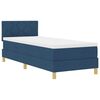 vidaXL Cama Box com colch&atilde;o com cabeceira Azul 80 x 200 cm tecido