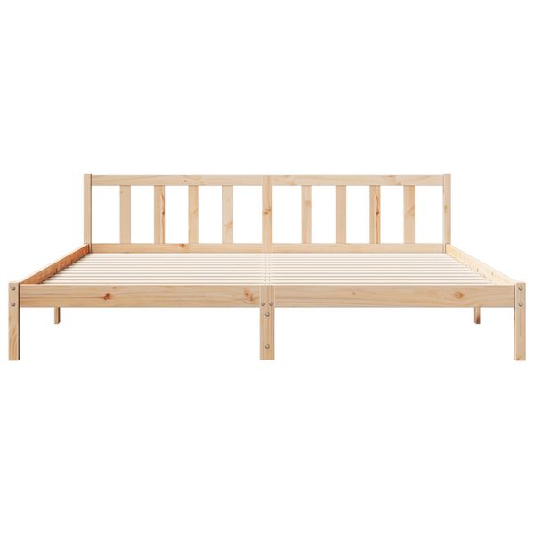 vidaXL Cama extra longa sem colch&atilde;o 200x210 cm madeira de pinho maci&ccedil;a