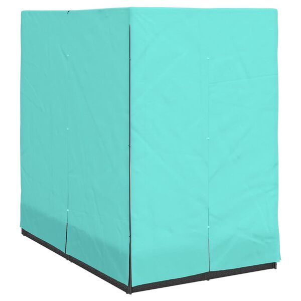 vidaXL Espregui&ccedil;adeira Dupla Turquesa 205 x 129 x 200 cm vime PE