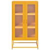 vidaXL Aparador alto 68x39x123 cm aço amarelo mostarda