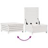vidaXL 3 pcs conjunto lounge jardim c/ almofad&otilde;es pinho maci&ccedil;o branco