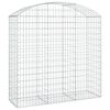 vidaXL Cesto gabi&atilde;o arqueado 150x50x140/160 cm ferro galvanizado