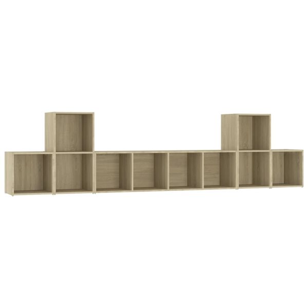 vidaXL 5 pcs conjunto móveis de TV derivados madeira carvalho sonoma