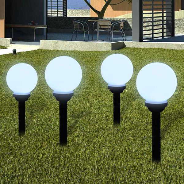 vidaXL Candeeiros de exterior 4 pcs LED 15 cm com estacas de enterrar