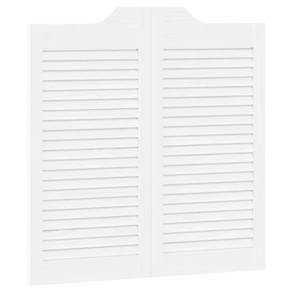 vidaXL Portas de batente design de persiana 1-Par 80x80 cm branco
