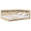 vidaXL Cama com Estante com prateleira Carvalho sonoma 140 x 200 cm
