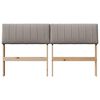 vidaXL Cabeceira estofada Cinzento-acastanhado 140 cm