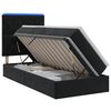 vidaXL Cama de Armazenamento LED com Colch&atilde;o Preto 100 x 200 cm Veludo