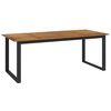 vidaXL Mesa jardim c/ pernas em forma de U 200x90x75 cm ac&aacute;cia maci&ccedil;a