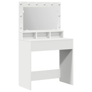 vidaXL Mesa de vestir Branco 78,5 x 41 x 135 cm Derivados de Madeira
