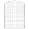 vidaXL Cesto gabi&atilde;o arqueado 150x30x180/200 cm ferro galvanizado
