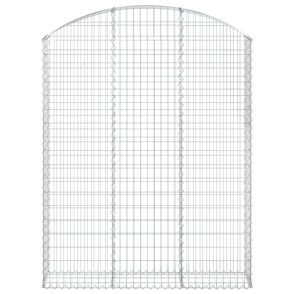 vidaXL Cesto gabi&atilde;o arqueado 150x30x180/200 cm ferro galvanizado