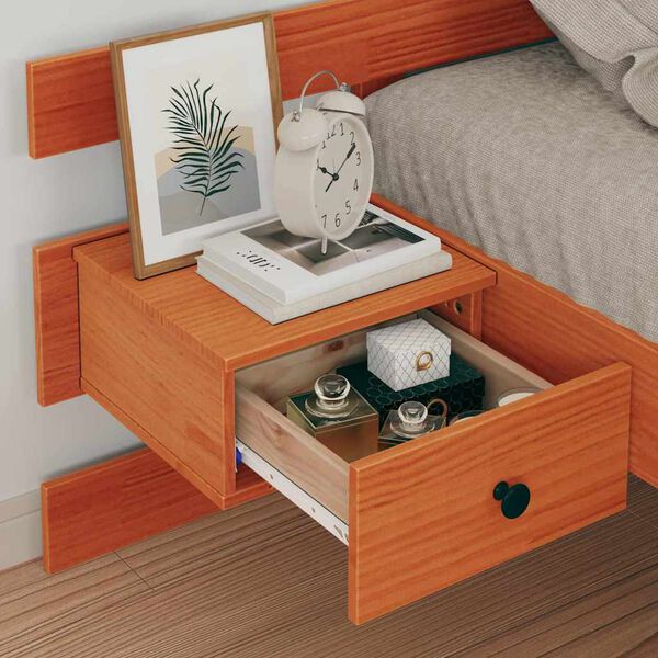 vidaXL Estrutura da Cama com cabeceira Marrom Cera 75 x 190 cm