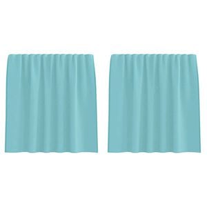 vidaXL Cortinas de voile com bolsos para var&atilde;o 2 pcs turquesa