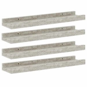 vidaXL Prateleiras de parede 4 pcs 40x9x3 cm cinzento cimento