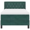 vidaXL Cama Box com colch&atilde;o Verde Escuro 200 x 100 cm Veludo