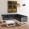 vidaXL 6 pcs conjunto lounge de jardim com almofad&otilde;es pinho maci&ccedil;o