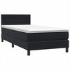 vidaXL Cama box spring com colch&atilde;o 90x210 cm veludo preto
