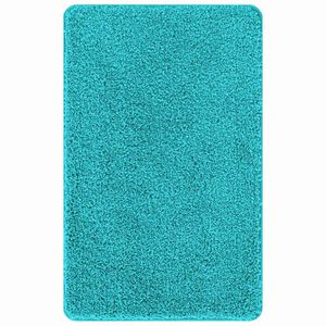 vidaXL Tapete de Banho Antiderrapante Turquesa 50 x 80 cm PP